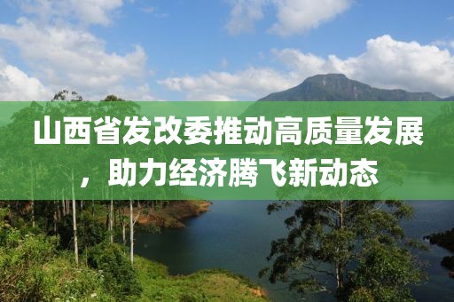 山西省發(fā)改委推動(dòng)高質(zhì)量發(fā)展，助力經(jīng)濟(jì)騰飛新動(dòng)態(tài)