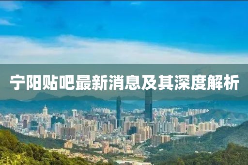 寧陽(yáng)貼吧最新消息及其深度解析