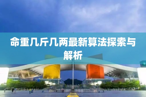 命重幾斤幾兩最新算法探索與解析