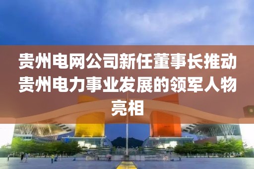 貴州電網(wǎng)公司新任董事長推動(dòng)貴州電力事業(yè)發(fā)展的領(lǐng)軍人物亮相