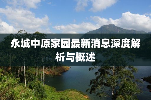 永城中原家園最新消息深度解析與概述