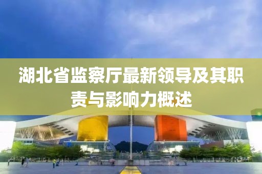 湖北省監(jiān)察廳最新領(lǐng)導(dǎo)及其職責(zé)與影響力概述