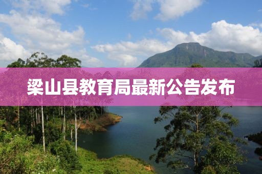 梁山縣教育局最新公告發(fā)布