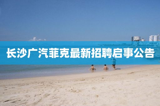 長(zhǎng)沙廣汽菲克最新招聘啟事公告