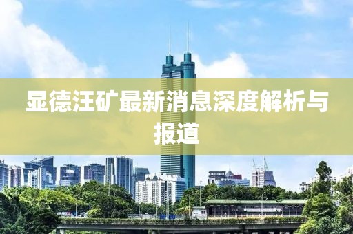 顯德汪礦最新消息深度解析與報道