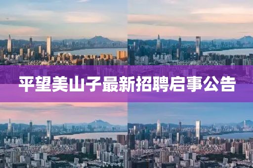 平望美山子最新招聘啟事公告
