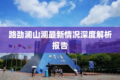 路勁瀾山瀾最新情況深度解析報告