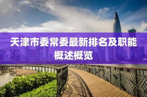 天津市委常委最新排名及職能概述概覽