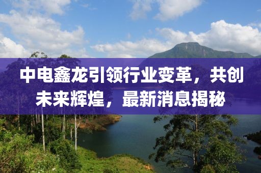 中電鑫龍引領行業(yè)變革，共創(chuàng)未來輝煌，最新消息揭秘