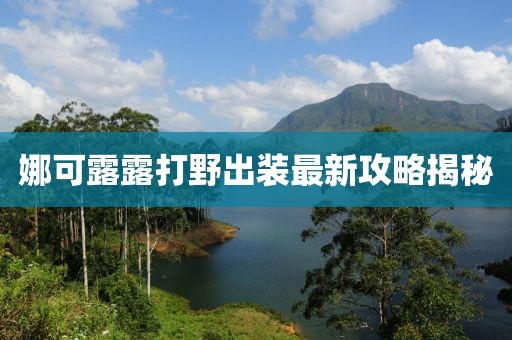 娜可露露打野出裝最新攻略揭秘