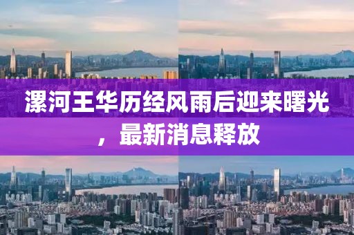 漯河王華歷經風雨后迎來曙光，最新消息釋放