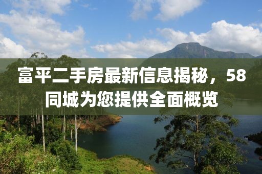 富平二手房最新信息揭秘，58同城為您提供全面概覽