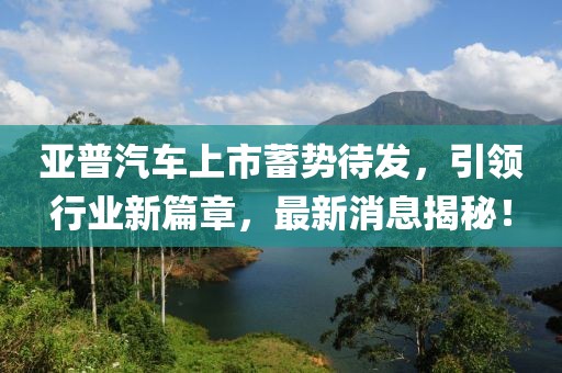 亞普汽車(chē)上市蓄勢(shì)待發(fā)，引領(lǐng)行業(yè)新篇章，最新消息揭秘！