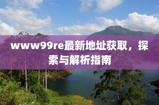 www99re最新地址獲取，探索與解析指南