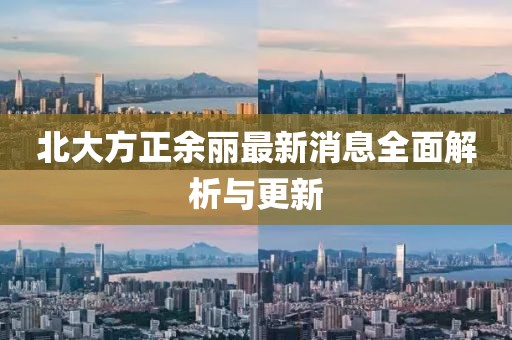北大方正余麗最新消息全面解析與更新
