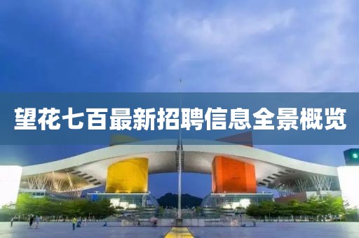 望花七百最新招聘信息全景概覽