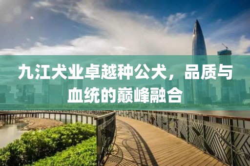 九江犬業(yè)卓越種公犬，品質(zhì)與血統(tǒng)的巔峰融合