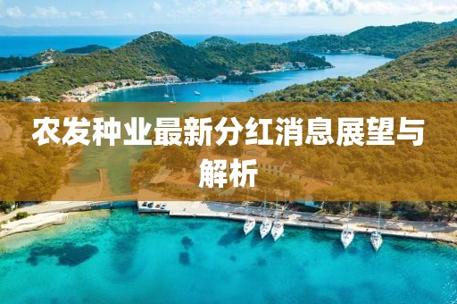 農(nóng)發(fā)種業(yè)最新分紅消息展望與解析