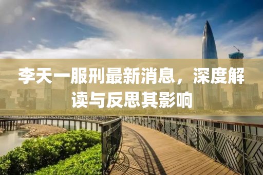 李天一服刑最新消息，深度解讀與反思其影響