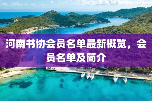 河南書協(xié)會員名單最新概覽，會員名單及簡介