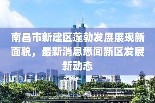 南昌市新建區(qū)蓬勃發(fā)展展現(xiàn)新面貌，最新消息悉聞新區(qū)發(fā)展新動(dòng)態(tài)