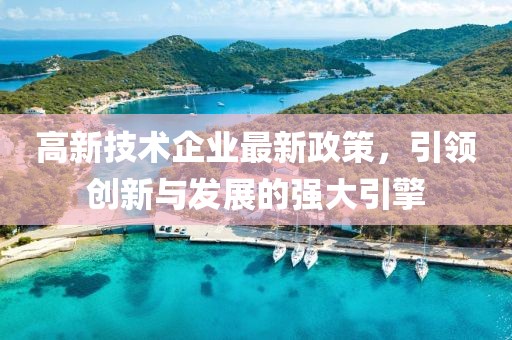 高新技術(shù)企業(yè)最新政策，引領(lǐng)創(chuàng)新與發(fā)展的強(qiáng)大引擎