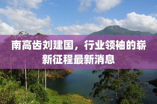 南高齒劉建國，行業(yè)領(lǐng)袖的嶄新征程最新消息