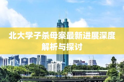 北大學(xué)子殺母案最新進(jìn)展深度解析與探討