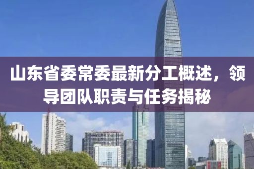 山東省委常委最新分工概述，領(lǐng)導(dǎo)團(tuán)隊職責(zé)與任務(wù)揭秘