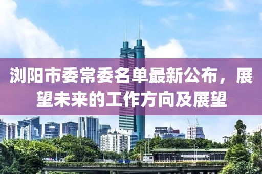 瀏陽市委常委名單最新公布，展望未來的工作方向及展望