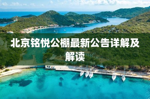 北京銘悅公棚最新公告詳解及解讀