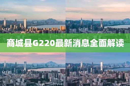 商城縣G220最新消息全面解讀