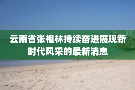 云南省張祖林持續(xù)奮進展現(xiàn)新時代風采的最新消息