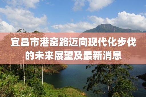 宜昌市港窯路邁向現(xiàn)代化步伐的未來展望及最新消息