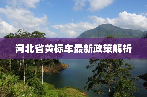 河北省黃標(biāo)車(chē)最新政策解析