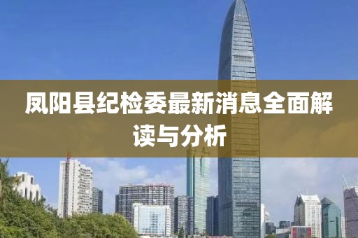 鳳陽縣紀(jì)檢委最新消息全面解讀與分析