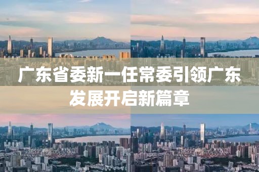 廣東省委新一任常委引領廣東發(fā)展開啟新篇章