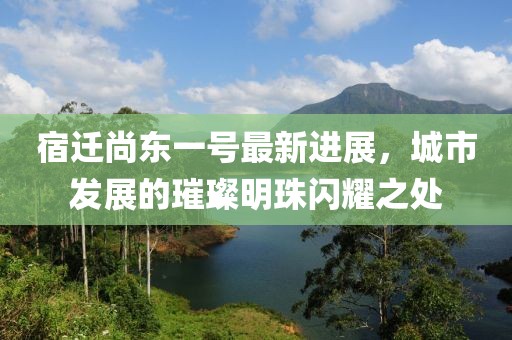 宿遷尚東一號最新進展，城市發(fā)展的璀璨明珠閃耀之處