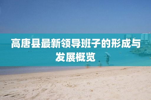 高唐縣最新領(lǐng)導班子的形成與發(fā)展概覽