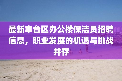 最新豐臺(tái)區(qū)辦公樓保潔員招聘信息，職業(yè)發(fā)展的機(jī)遇與挑戰(zhàn)并存