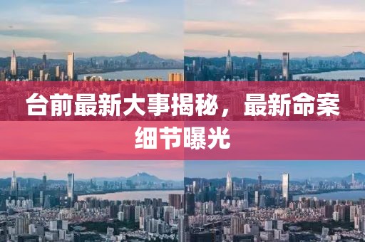 臺(tái)前最新大事揭秘，最新命案細(xì)節(jié)曝光