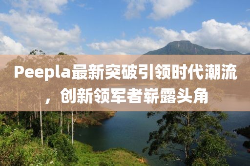 Peepla最新突破引領(lǐng)時代潮流，創(chuàng)新領(lǐng)軍者嶄露頭角