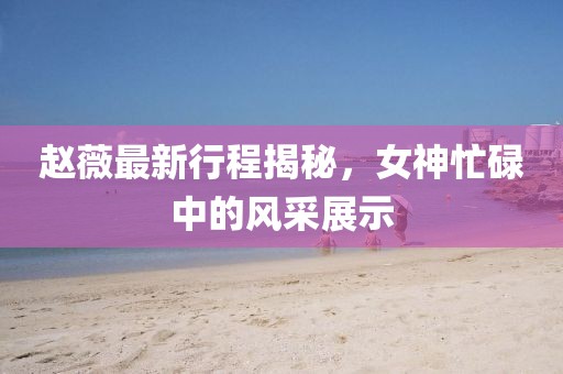 趙薇最新行程揭秘，女神忙碌中的風(fēng)采展示