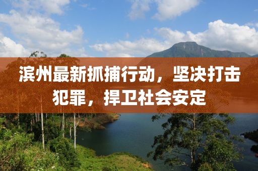 濱州最新抓捕行動，堅(jiān)決打擊犯罪，捍衛(wèi)社會安定