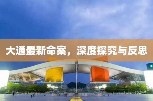 大通最新命案，深度探究與反思