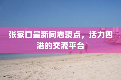 張家口最新同志聚點(diǎn)，活力四溢的交流平臺(tái)