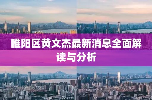 睢陽區(qū)黃文杰最新消息全面解讀與分析