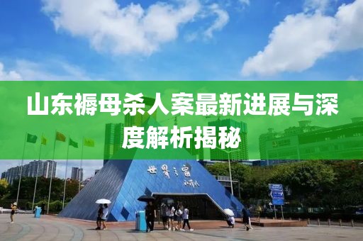 山東褥母殺人案最新進(jìn)展與深度解析揭秘