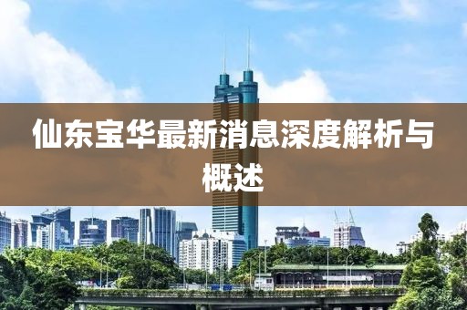 仙東寶華最新消息深度解析與概述