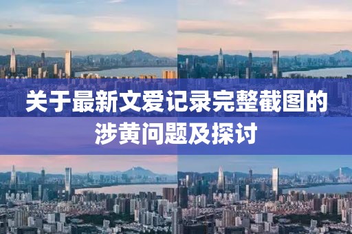 關(guān)于最新文愛記錄完整截圖的涉黃問題及探討